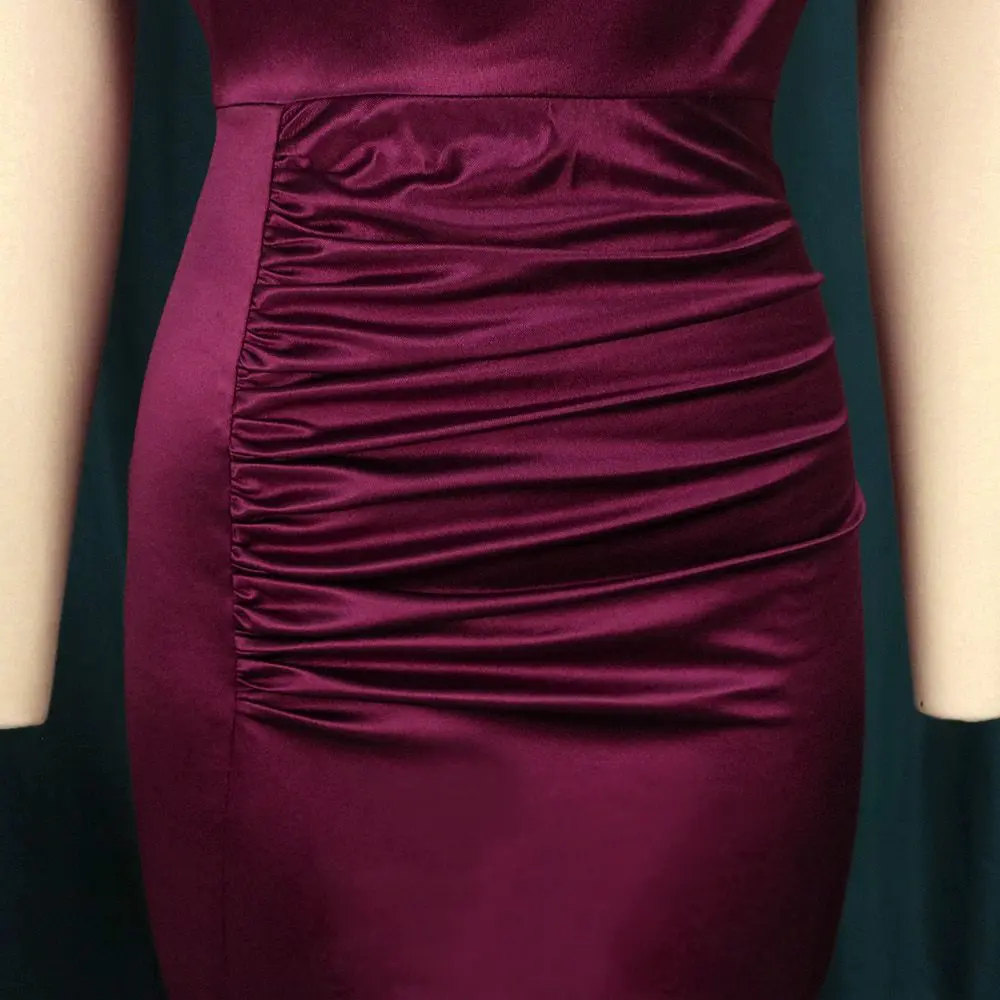 Elegant Slit High Collar Sleeveless Maxi Dress in Dresses