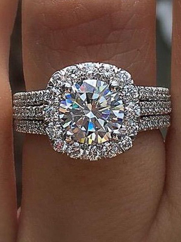 Cubic Zirconia Engagement Ring in Rings
