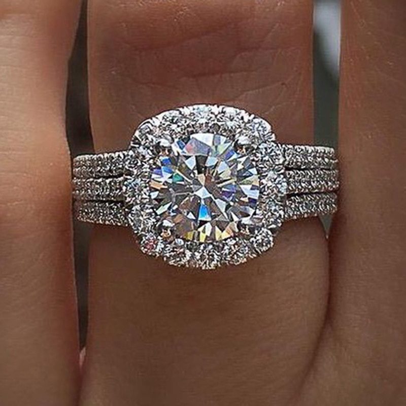 Cubic Zirconia Engagement Ring in Rings