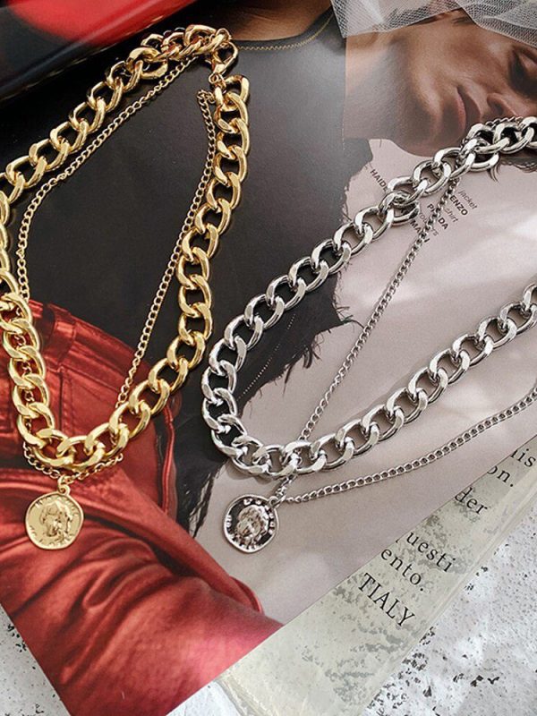 Vintage Gold Silver Multi-Layer Chain Choker Necklace - Necklaces - Uniqistic.com
