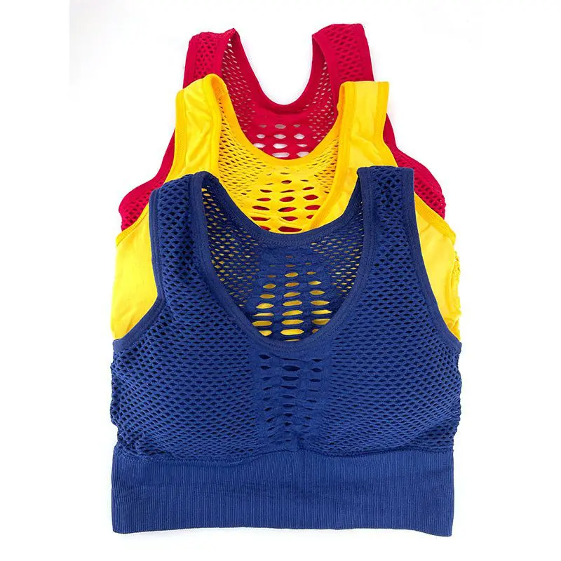 Cross Back Wirefree Removable Cups Yoga Running Sport Bra Top ...