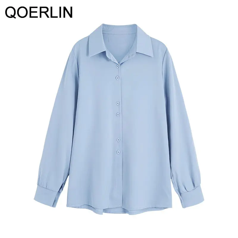 Elegant chiffon long sleeve loose blouse shirt
