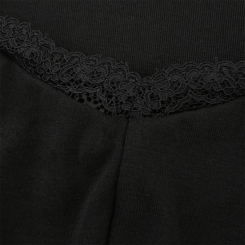 Square Neck Lace Patchwork Bodycon Black Dress - Dresses - Uniqistic.com