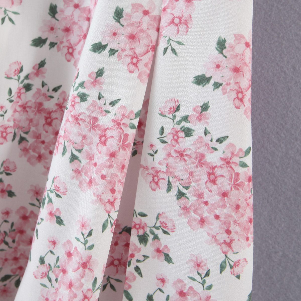 Slit V Neck White Pink Floral Print Short Pants Jumpsuit in Jumpsuits & Rompers