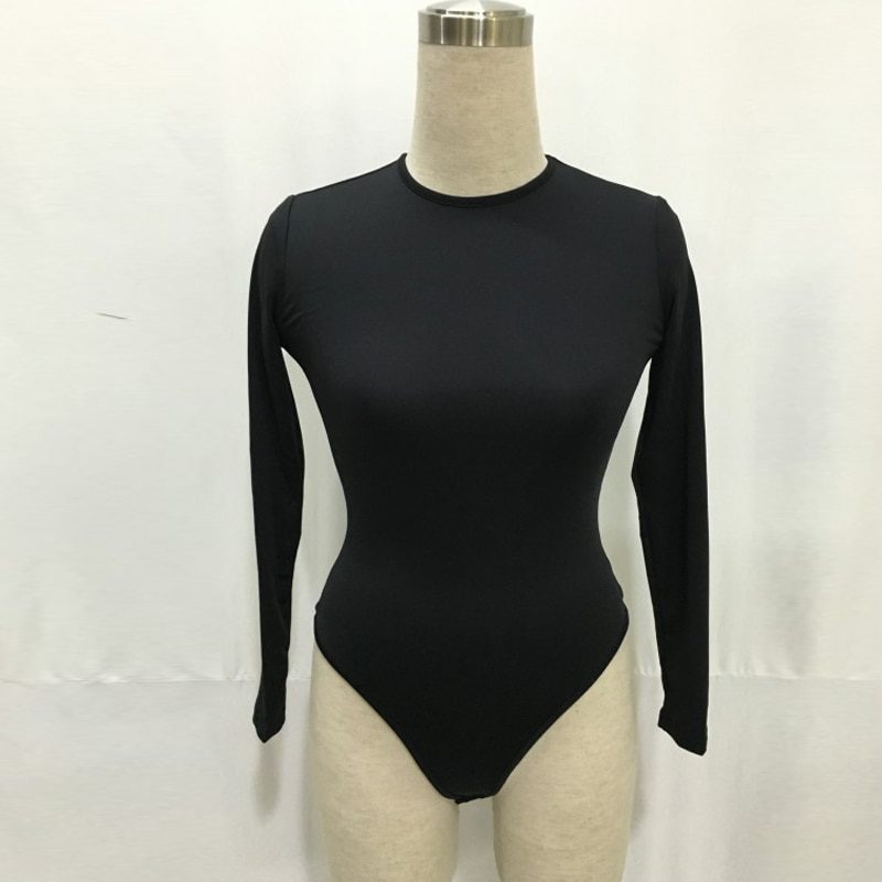 13 Colors Long Sleeve O Neck Slim Basic Bodysuit - Bodysuits - Uniqistic.com