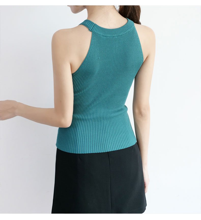 Knitted Off Shoulder O-Neck Elastic Crop Top - T-shirts & Tops - Uniqistic.com