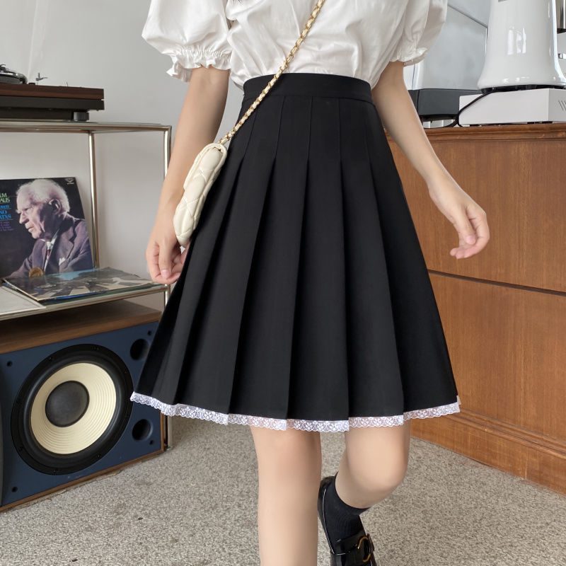 High Waist Pleated Knee-Length Skirt - Skirts - Uniqistic.com