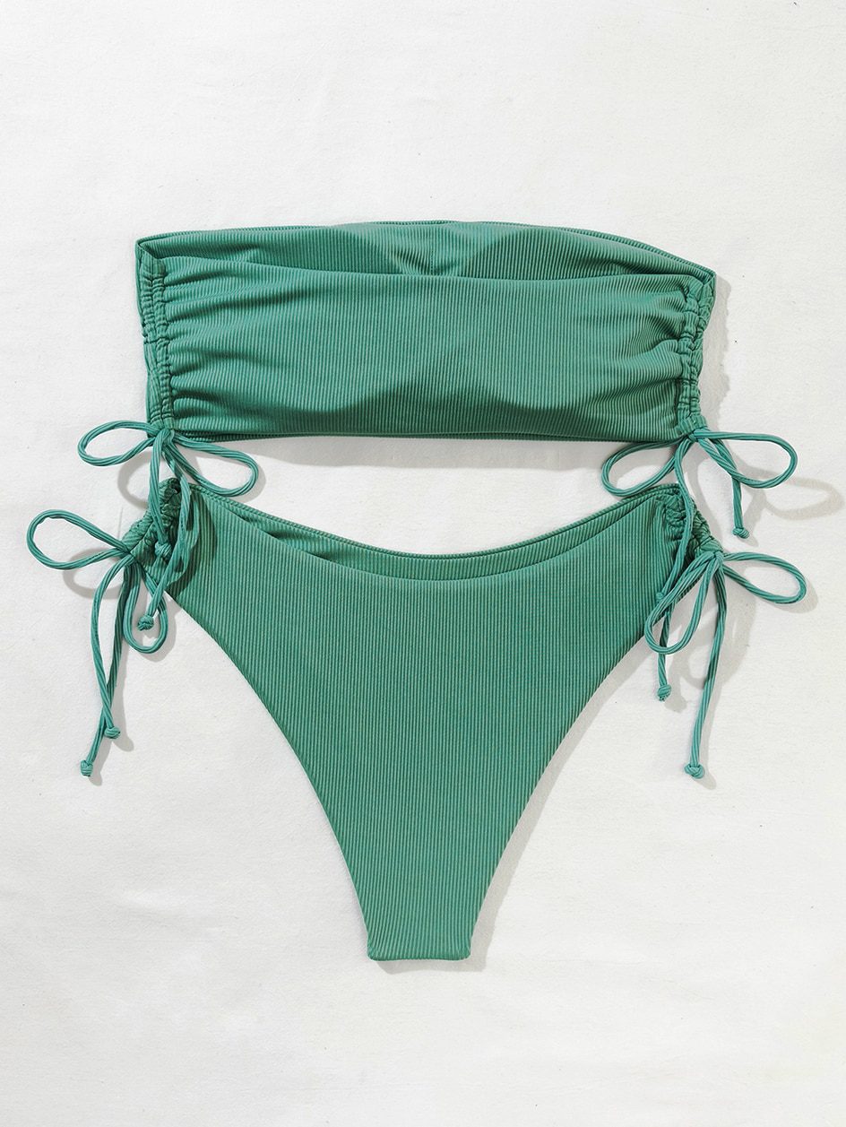 Bandeau High Waist Bikini 2 Piece Set - Swimsuits - Uniqistic.com