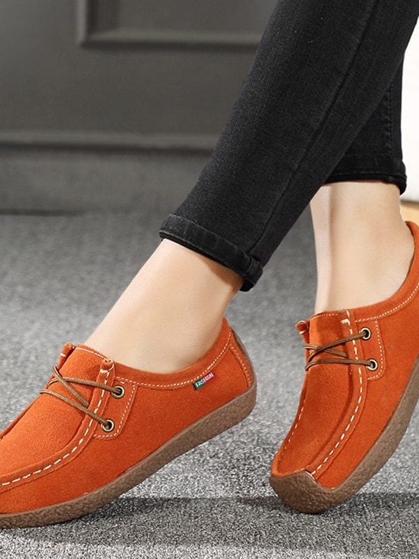 Comfortable Casual Leather Sneakers Loafers Flats Shoes - Flats - Uniqistic.com