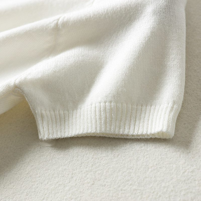 White Black Short Sleeve Striped O-Neck Pullover Sweater Top - Sweaters - Uniqistic.com