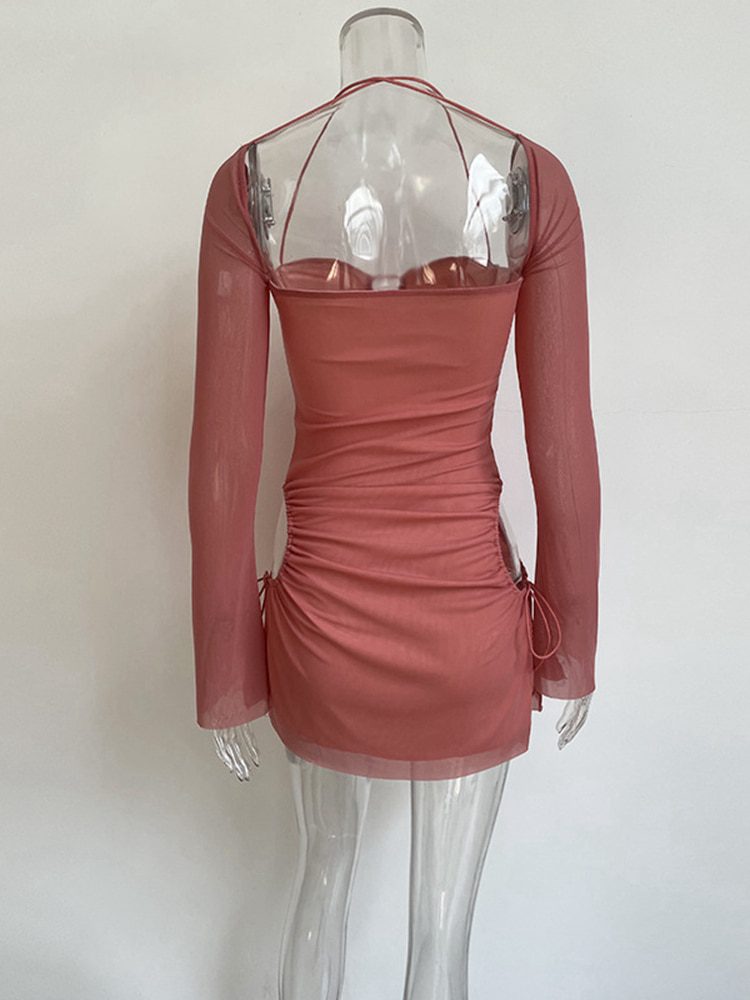 Stretchy Bodycon Mini Dress in Dresses