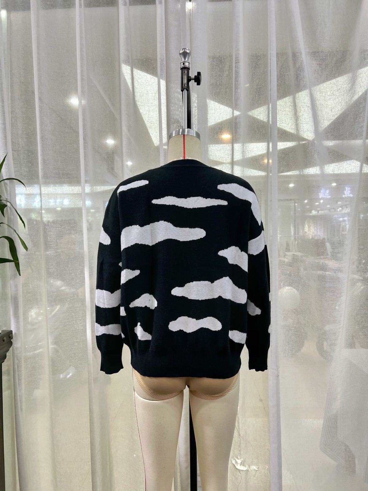 Cute Cloud Printed Literary Sweet Slimming Long Sleeved Sweater - Sweaters - Uniqistic.com