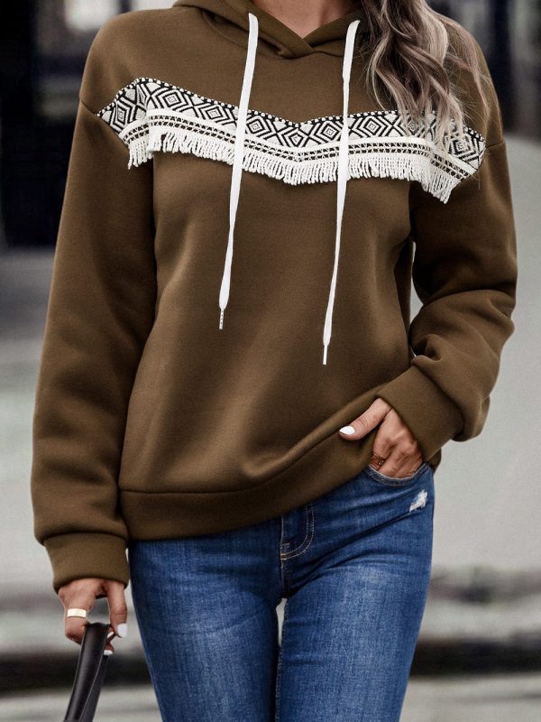 Hooded Lace Sweatshirt - Hoodies & Sweatshirts - Uniqistic.com