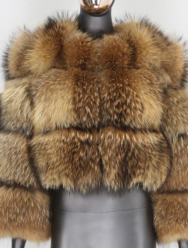 Fur Long-Sleeved Short Coat Jacket in Coats & Jackets