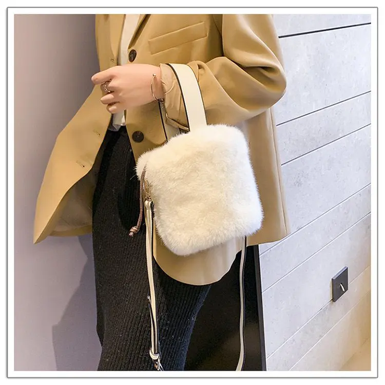 Fur Shoulder Crossbody Hand Bag