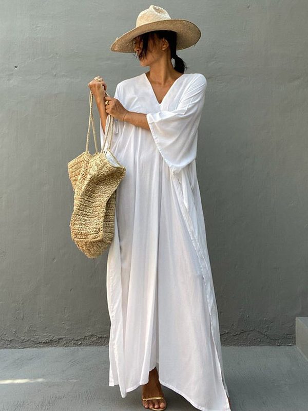Rayon Loose Vacation Dress in Swimsuits