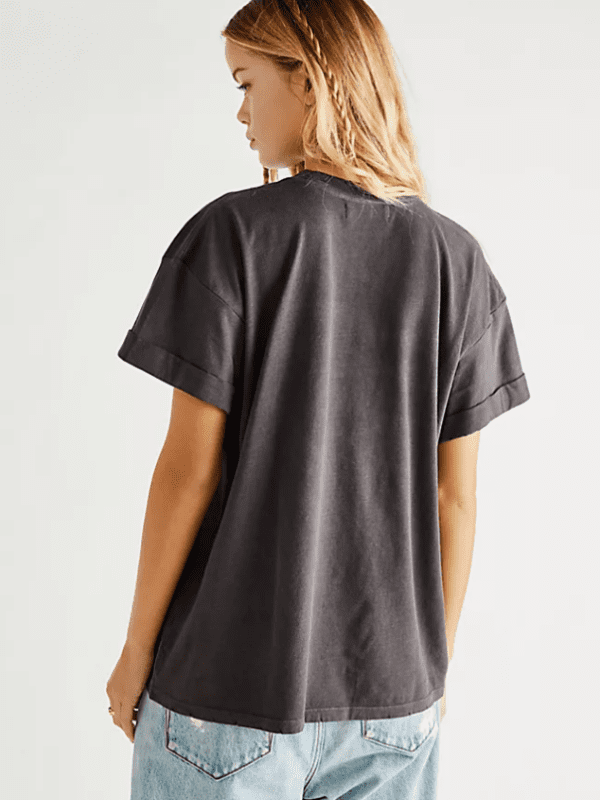 Short Sleeve Round Neck Loose Print T-Shirt in T-shirts & Tops