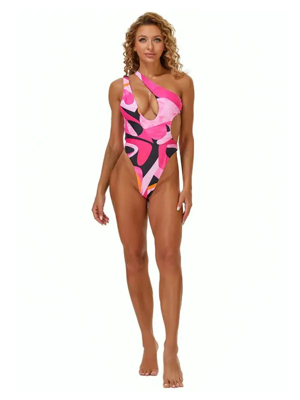 Backless Siamese Printed Sexy One Piece Swimsuit - One Piece Swimsuit - Uniqistic.com