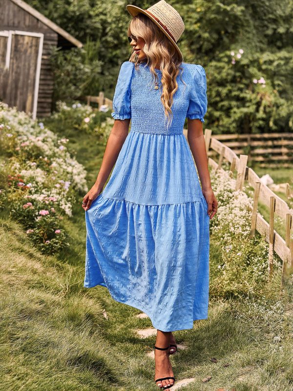 Summer Short Sleeve A Line Dress - Dresses - Uniqistic.com