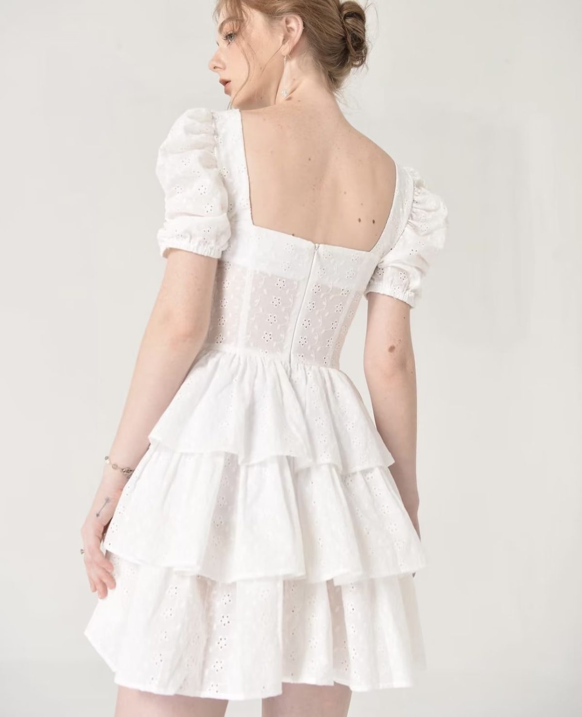 Corset Embroidered Waist OnePiece Culotte Tiered Dress - Dresses - Uniqistic.com