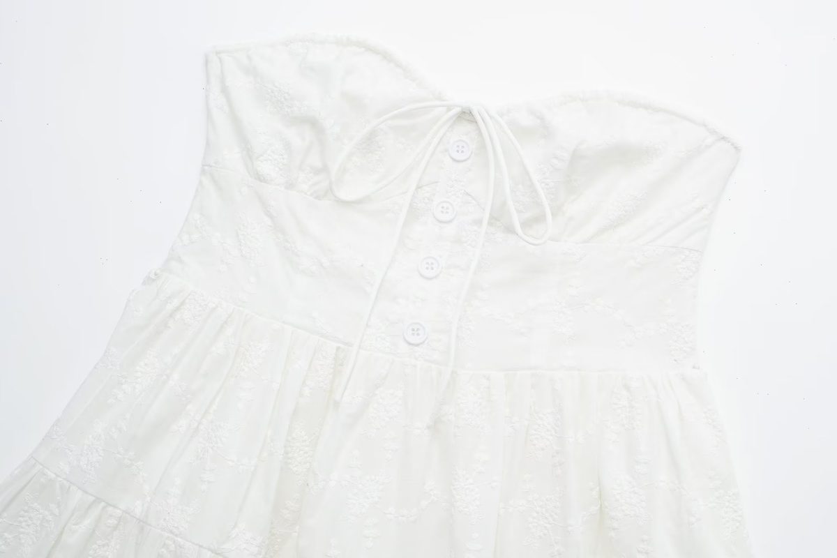 Pure Dignified White Tiered Dress - Dresses - Uniqistic.com