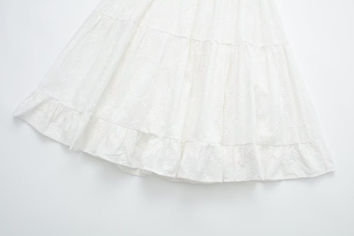 Pure Dignified White Tiered Dress - Dresses - Uniqistic.com
