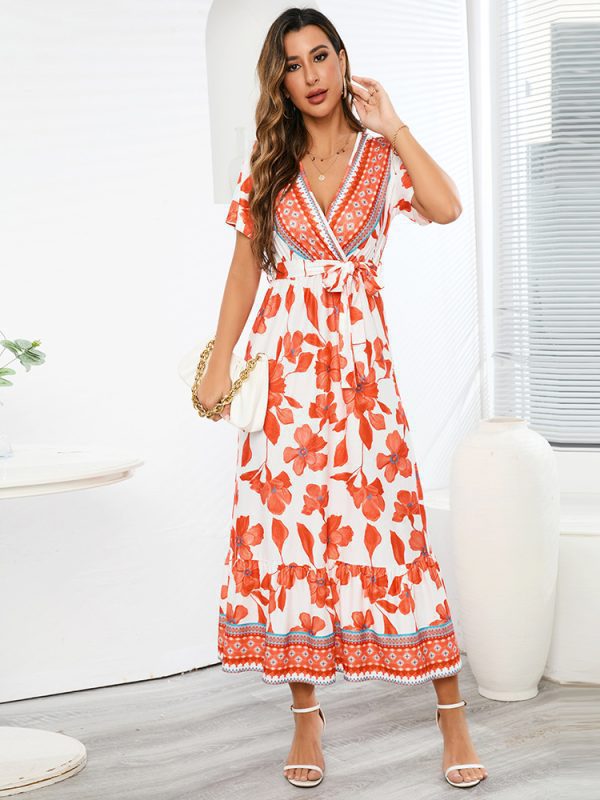 Summer Retro Exotic Printed Dress in Dresses