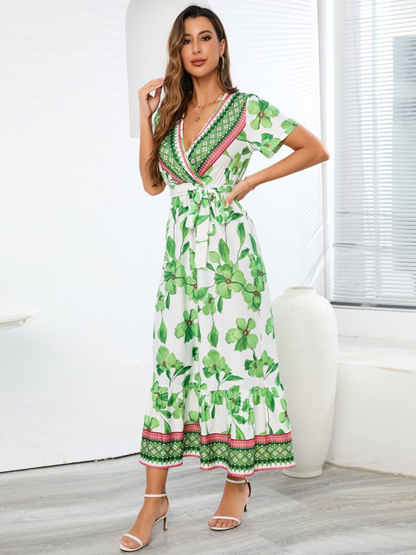Summer Retro Exotic Printed Dress in Dresses