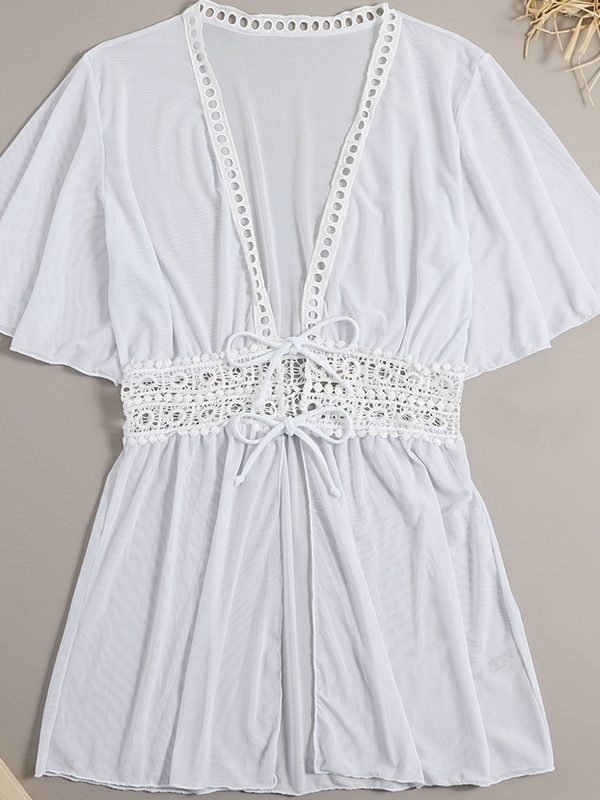 Popular Lace Chiffon Bohemian White Beach Dress - Bohemian White Beach Dress - Uniqistic.com