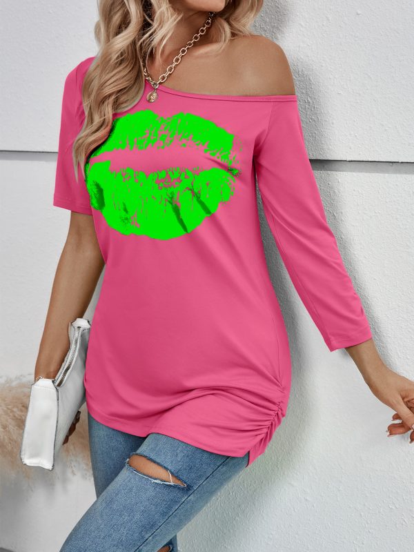 Lip Printings Short Sleeved T shirt in T-shirts & Tops