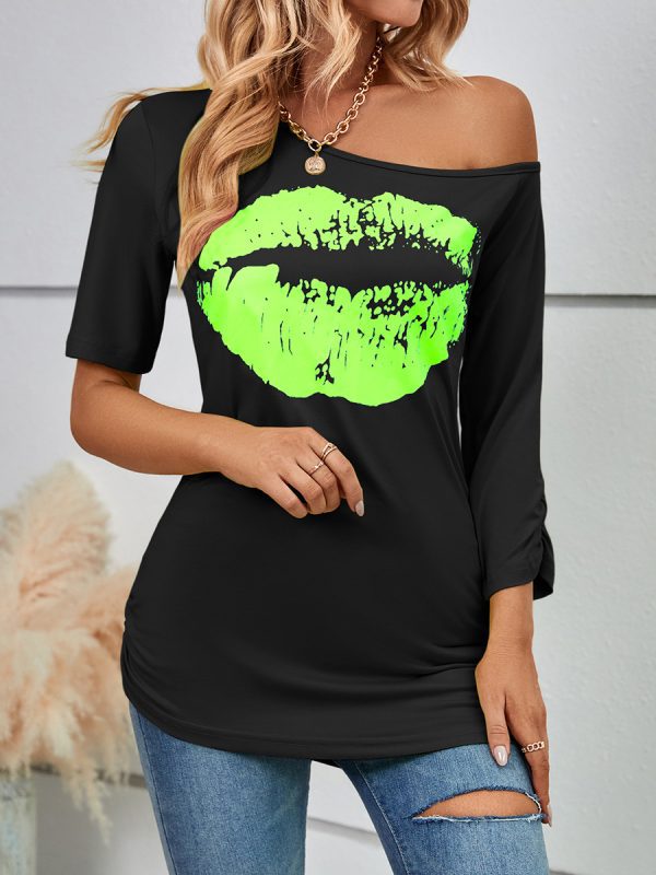Lip Printings Short Sleeved T shirt in T-shirts & Tops
