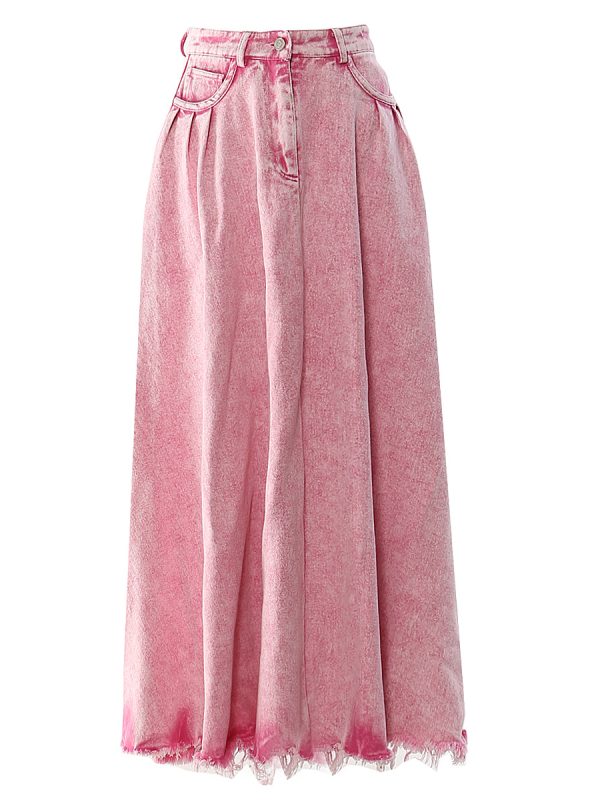 Heavy Industry Washed Denim Long Skirt - Skirts - Uniqistic.com
