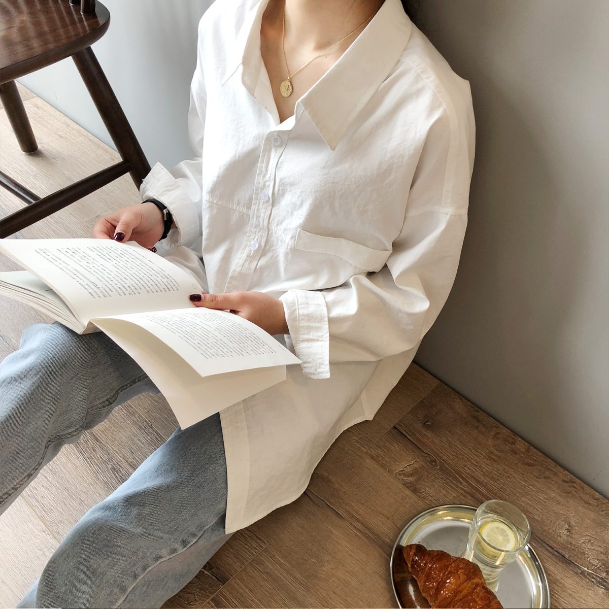 Long Sleeve Fashionable Retro Shirt in Blouses & Shirts