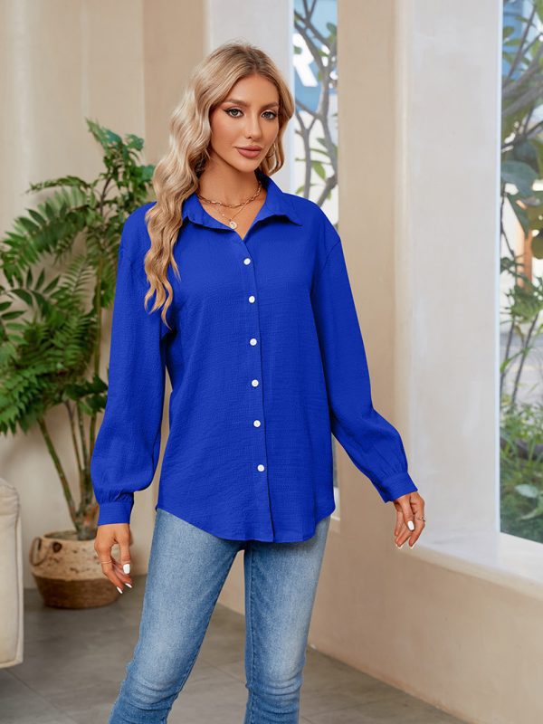 V Neck Button Down Shirt - Blouses & Shirts - Uniqistic.com