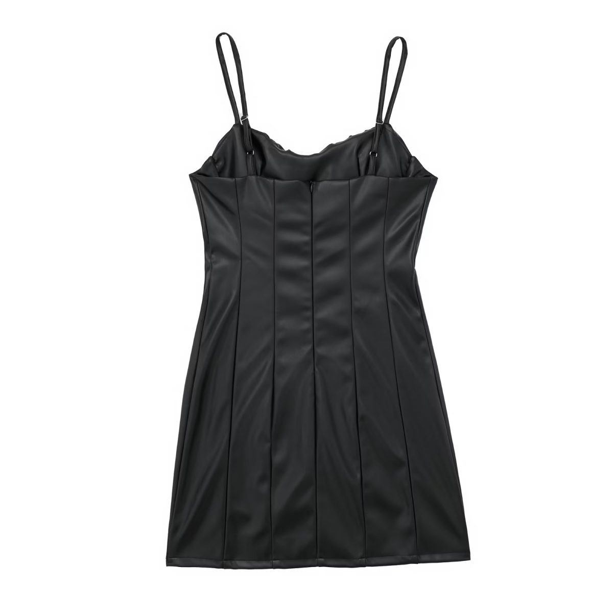 Black Faux Leather Cami Dress - Dresses - Uniqistic.com