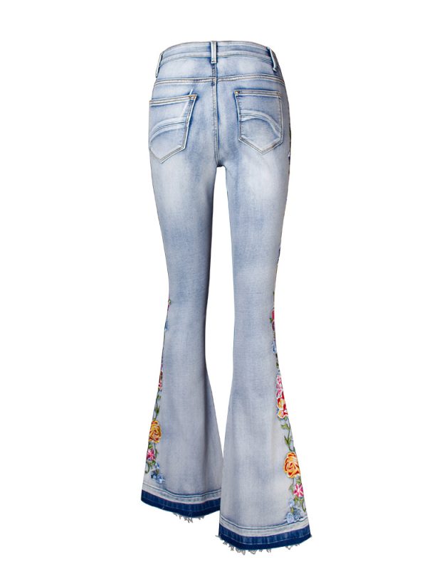 Heavy Industry 3D Embroidery Women Jeans in Pants