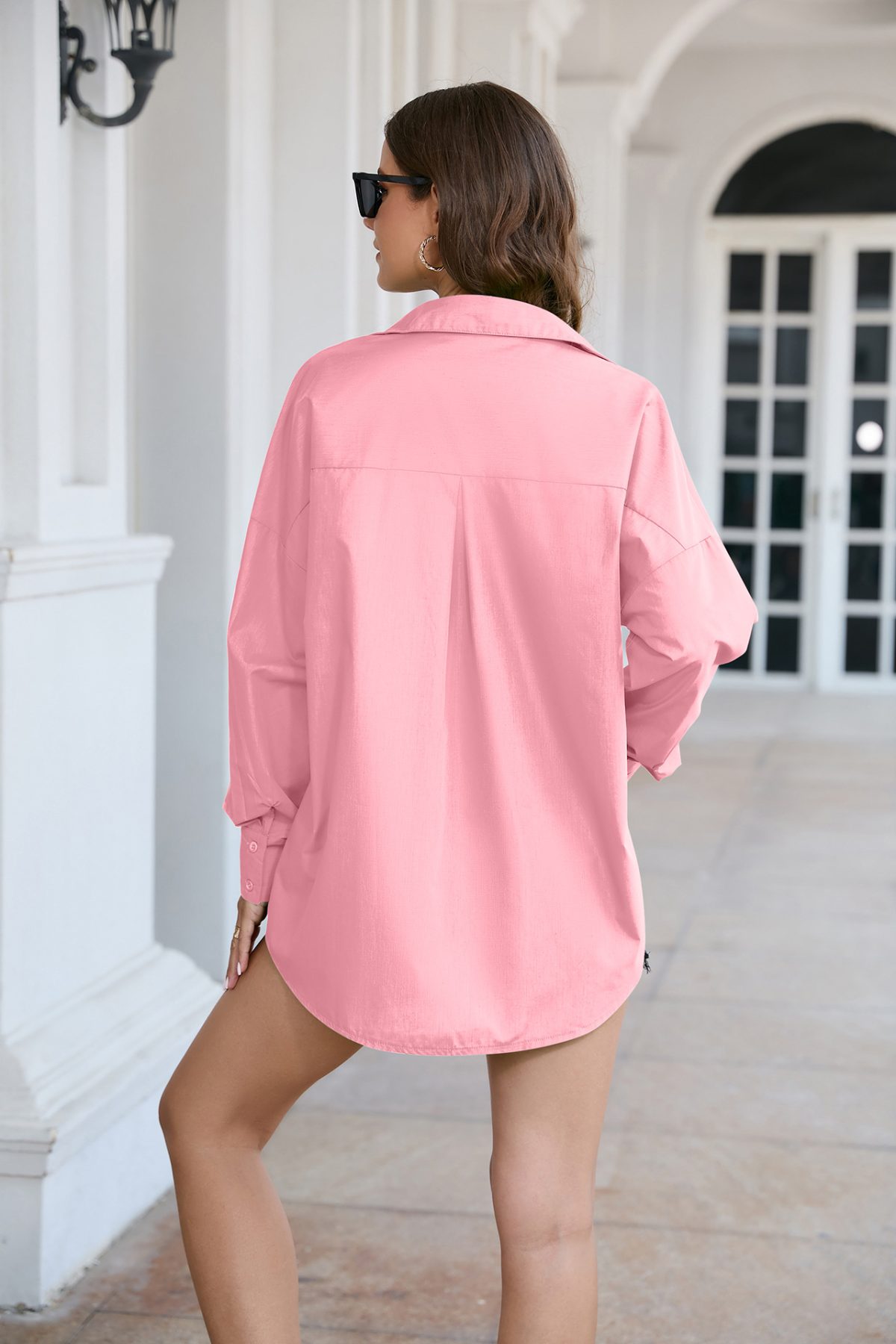 Cotton Solid Color Bright Shirt - Blouses & Shirts - Uniqistic.com