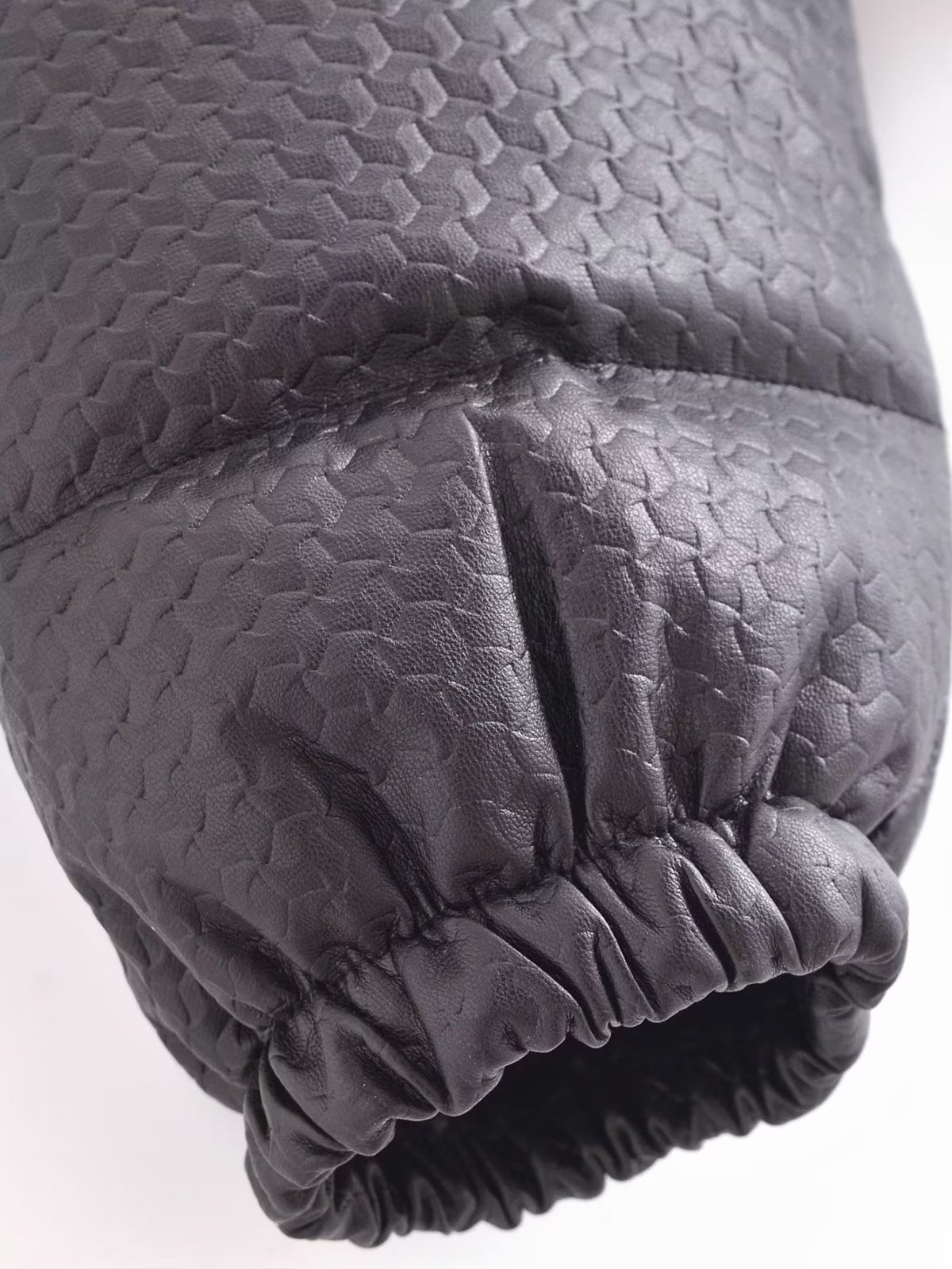 Autumn Winter Texture Imitation Shark Skin Faux Leather Cotton Padded Coat in Coats & Jackets