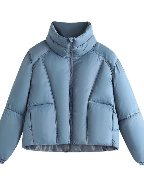 Blue Hooded Cotton Jacket - Coats & Jackets - Uniqistic.com