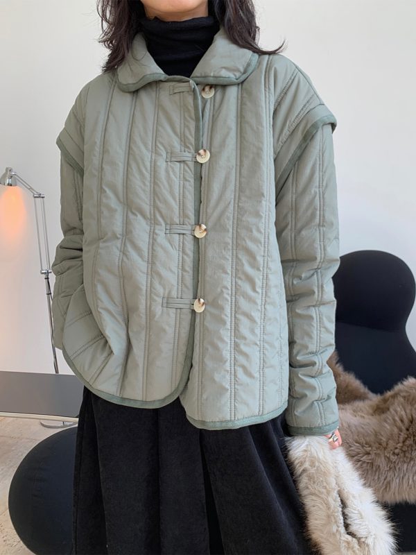 Winter Collared Cotton Padded Coat - Coats & Jackets - Uniqistic.com