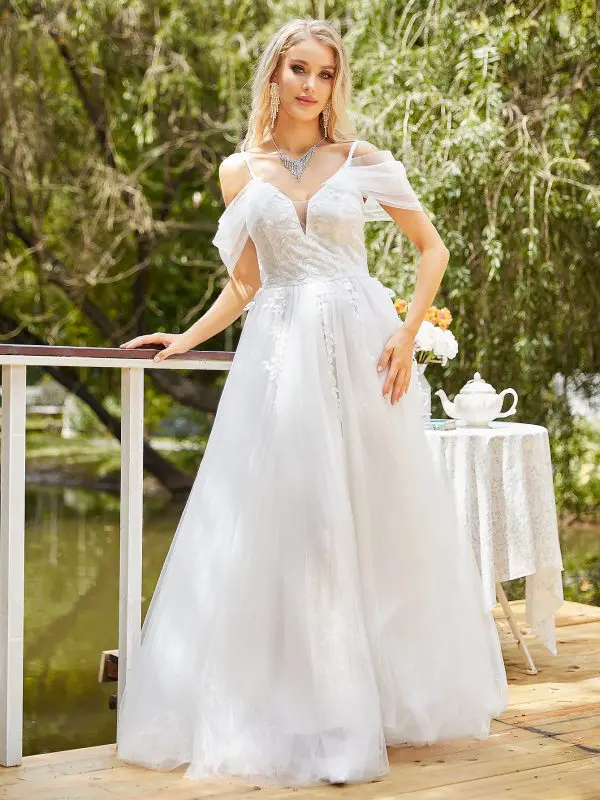 Sexy V neck Slim Wedding Dress - Wedding dresses - Uniqistic.com