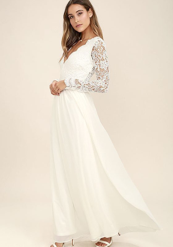 Slim Lace V neck Wedding Dress - Wedding dresses - Uniqistic.com
