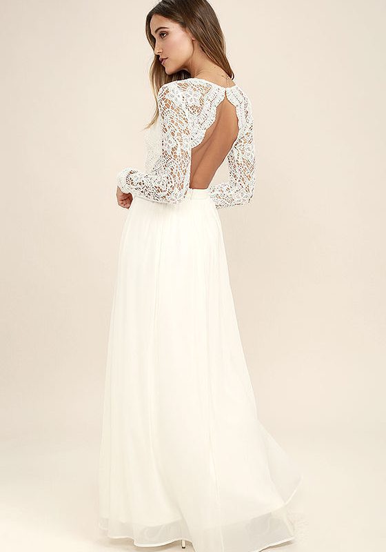 Slim Lace V neck Wedding Dress - Wedding dresses - Uniqistic.com