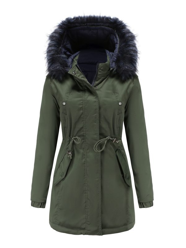 Cotton Padded Double Sided Wear Detachable Fur Collar Coat - Coats & Jackets - Uniqistic.com