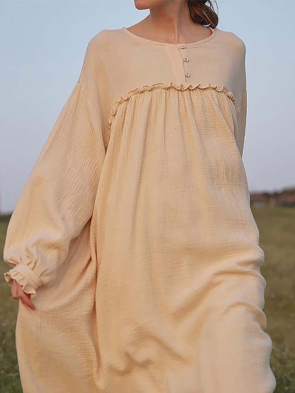 Double Layer Gauze Korean Gown - Dresses - Uniqistic.com