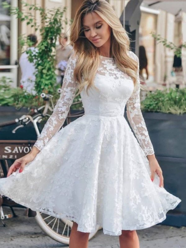 Long Sleeve Slim Wedding Dress - Wedding dresses - Uniqistic.com