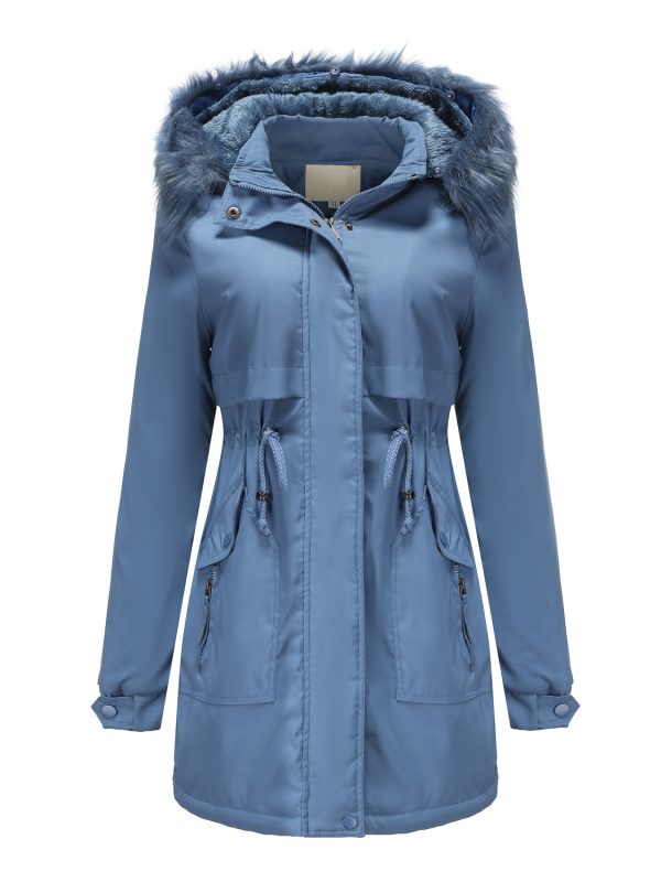 Cotton Padded Detachable Fur Collar Coat - Coats & Jackets - Uniqistic.com