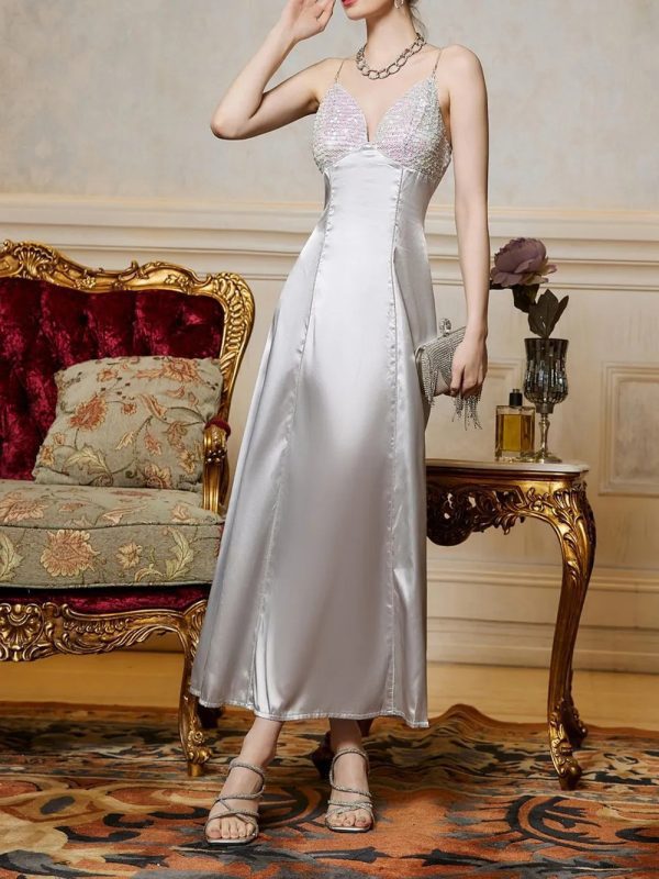 Spring Summer Sleeveless Camisole Gown - Evening Dresses - Uniqistic.com