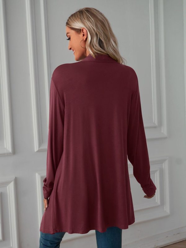 Autumn Solid Color Long Sleeve Long Cardigan - Sweaters - Uniqistic.com