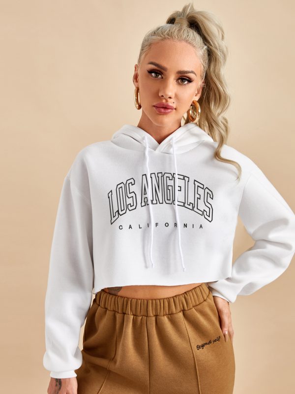 Brushed Street BF Pullover Short Letters Printed Thickening cropped Sweatshirt - Hoodies & Sweatshirts - Uniqistic.com
